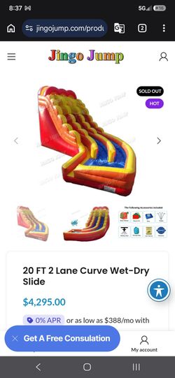 20 ft Inflatable Water Slide FOR SALE