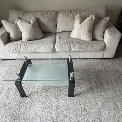 Selling couch, coffee table and rug! Individually or together!