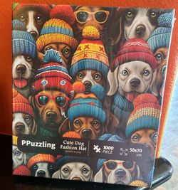 New Cute Dogs With Hat Puzzle 1000 Pieces