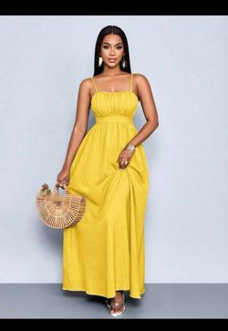 Women's Boho Summer Beach Backless Vacation Maxi Dress, Flowing Elegant Gown Tropical Dresses For Women,Suitable For Vacation