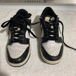Nike Dunk Low Panda GS CW1590-100 Size 4.5Y / Womens 6 Black White excellent condition clean
