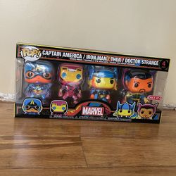 Marvel BlackLight Funko Pop 4 Pack