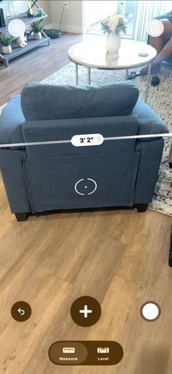Two blue upholstered chairs