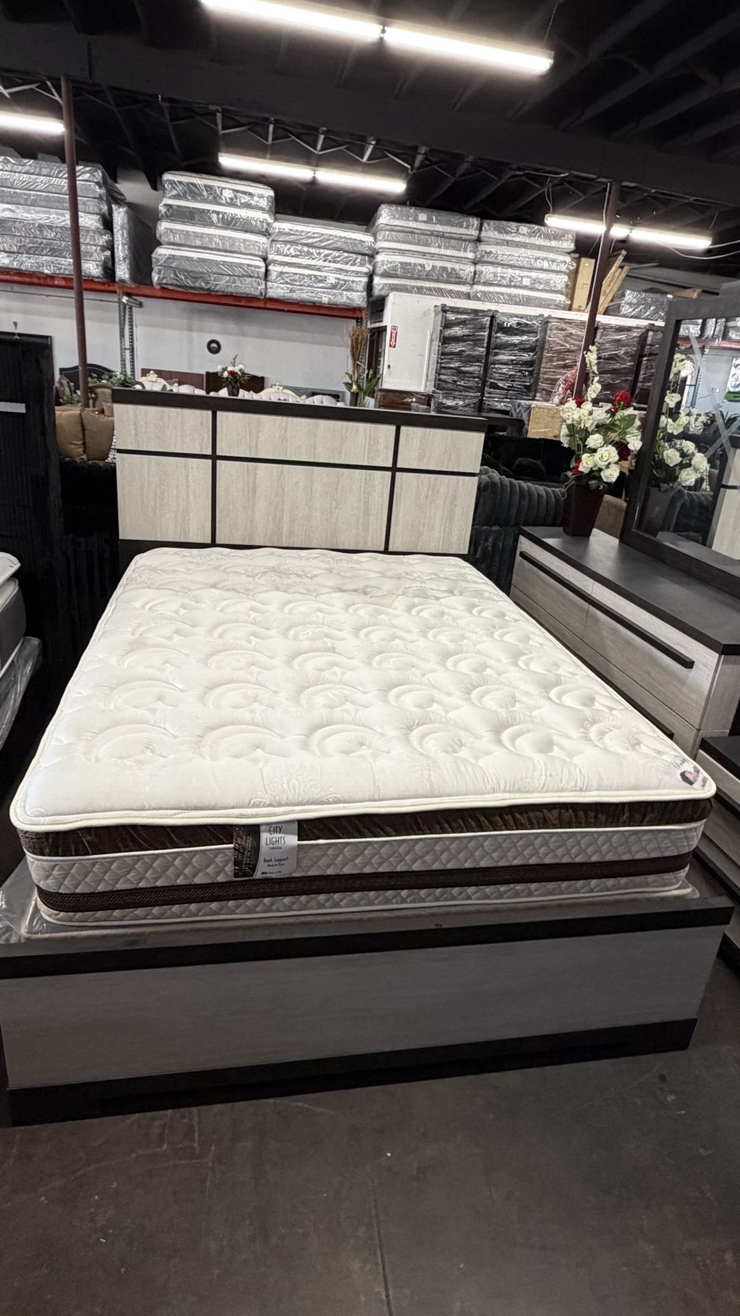 Queen Size Plush Pillow Top Mattress New