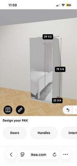 Wardrobe / Armoire with Mirror Doors