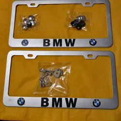 Silver License Plate Holder For BMW