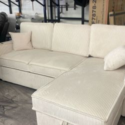 New Sleeper Sectional Couch With Storage / Free Delivery 