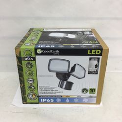 Good Earth Hardwired Lighting 240-Degree 2500LM Dual Detection Zone IP65 Rated