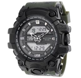 ACTIVA Neo X Invicta Men's Watch 55mm Black Green Camo ACW428-001 Digital NEW