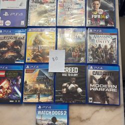 PS4 Games $10 Each 