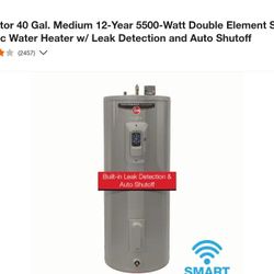 40 Gal Rheem Electric Smart Hot Water Tank