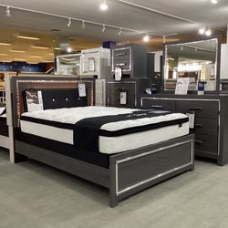 Lodanna 4pc Queen Panel Bed Set 