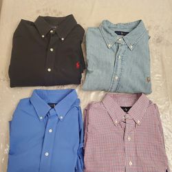 4 Ralph Lauren Button Down Shirts..xlarge