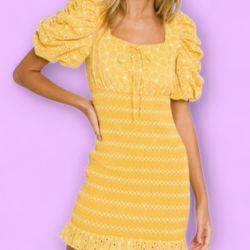Flirty Yellow Summer Sun Dress ☀️