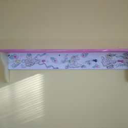 Clothes rack and shelf for a dancer wooden hand painted.