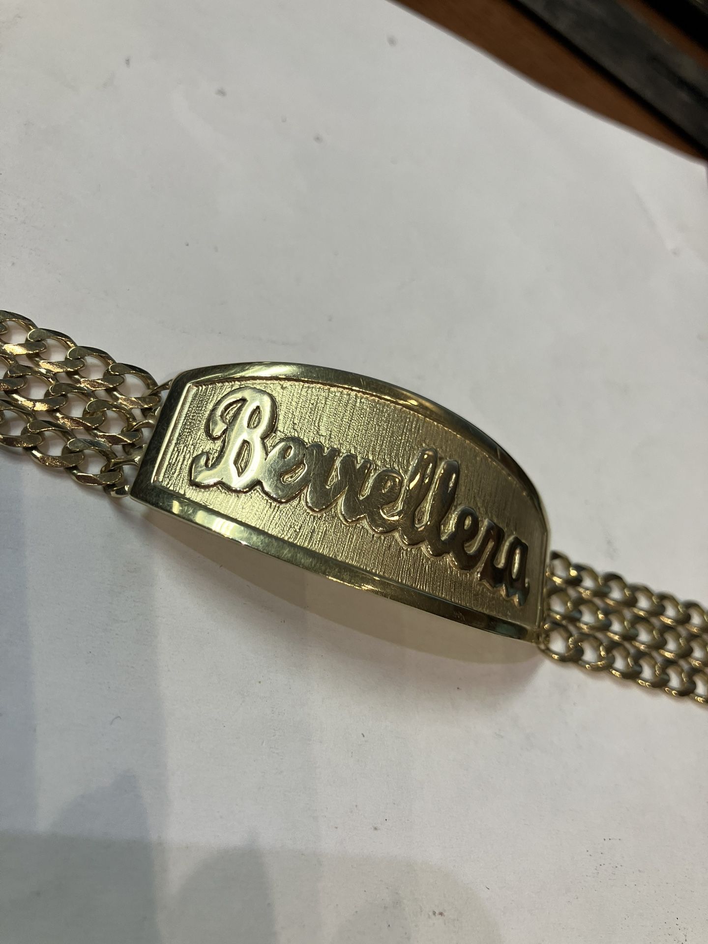 10k Gold ID Bracelet #109581-1 MJ