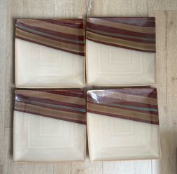 Sango Avanti Brown Large Stoneware Plates