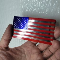 American Flag Badge For Car Or Truck. Metal