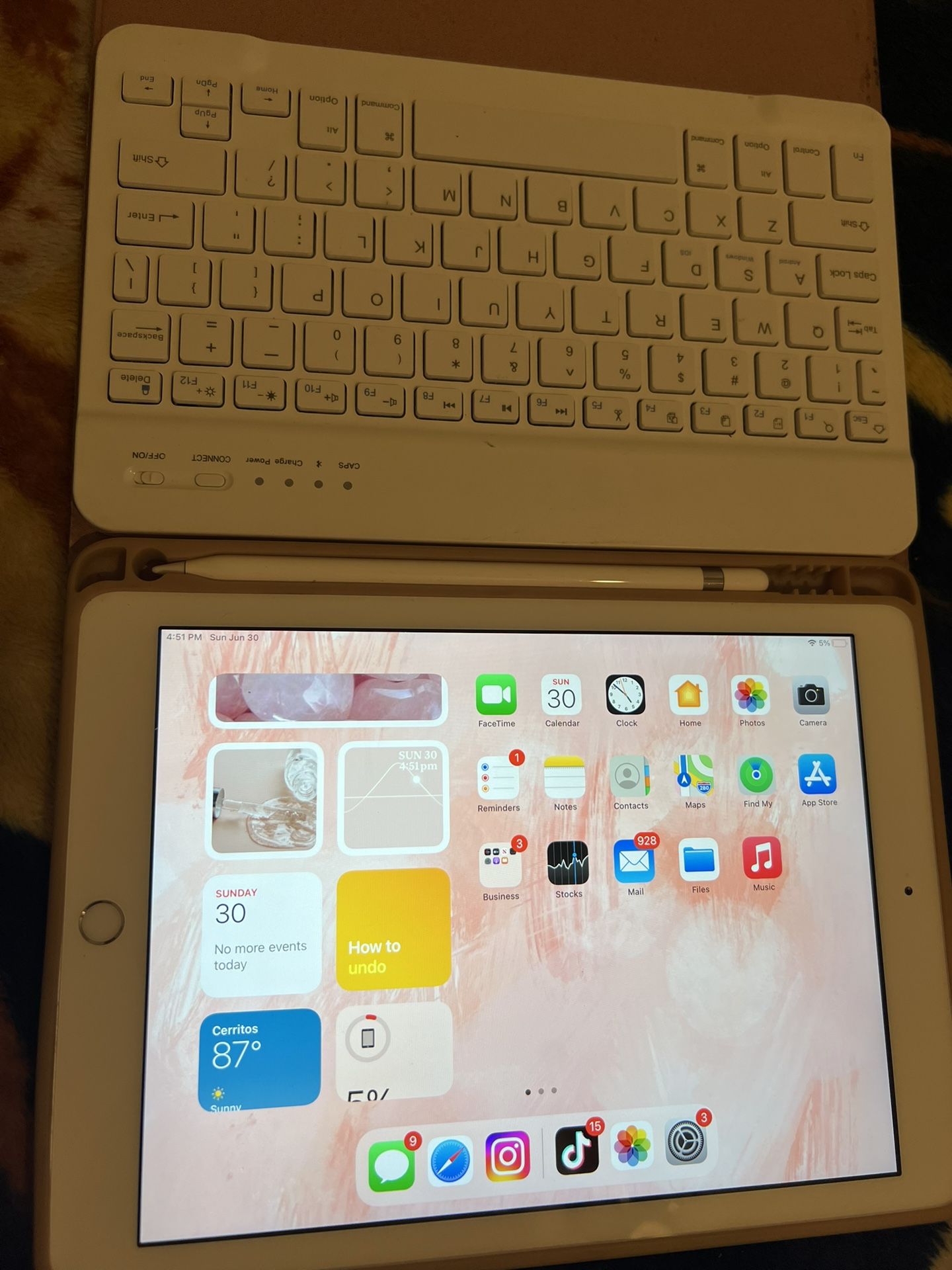 iPad 6th Gen With Apple Pen & Keyboard Case