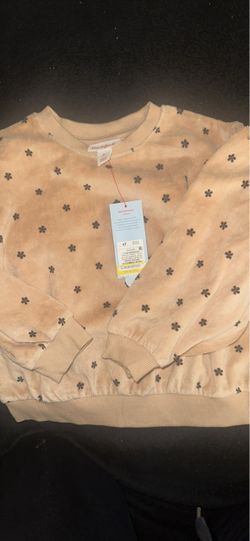 Cat & Jack Kids Floral Velour Sweatshirt 4T