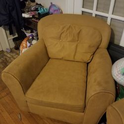 (2) Clean Suede Chairs. 