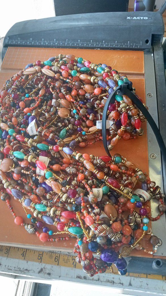 44 Inch Strand Mixed Beads, Wearable!  Great Gift $5