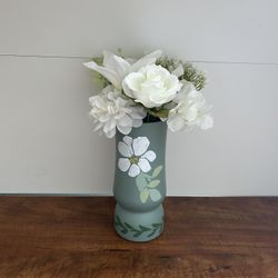 Hand Painted Floral Vase Arrangement