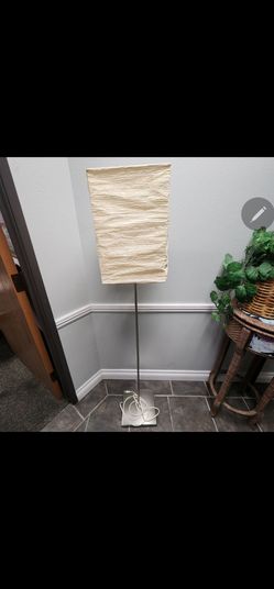 Floor Lamp with Textured Cream Shade