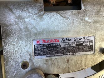 Marita Table Saw,model 2707=$200