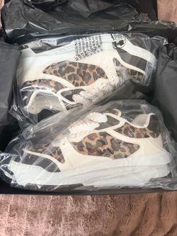 Versace Men’s Leopard Print Chunky Sneakers