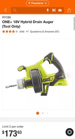 Ryobi 25’ Drain Auger