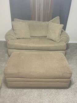 Love seat and ottoman
