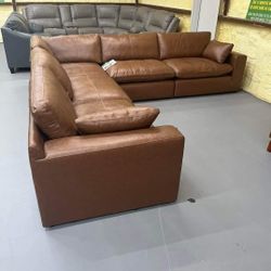 EMILIA 5-PIECE CARAMEL SECTIONAL