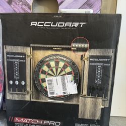 Accudart Matchpro Dart Board Cabinet Brand New 