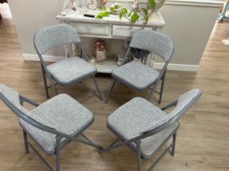 Meco Upholstered Folding Chair, 4-pack