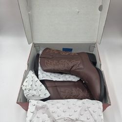 Deer Stags Kids Ranch Cowboy Boots Size 5M New With Box Black Western