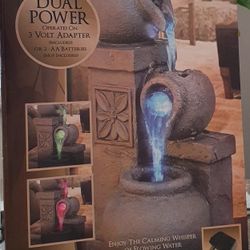 Color Changing Rustic LED  Fountain 