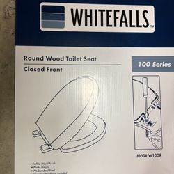 Whitefalls 100 Series round wood toilet seat 