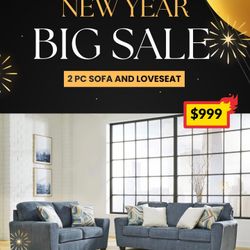 2 PC SOFA AND LOVESEAT 