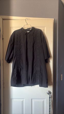 XXL Black Button Up Long sleeve