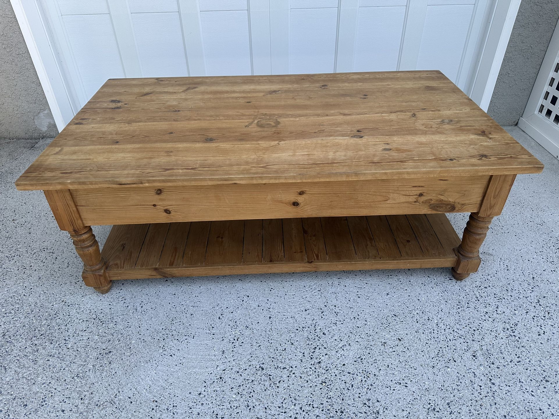Brown Wooden Coffee Table