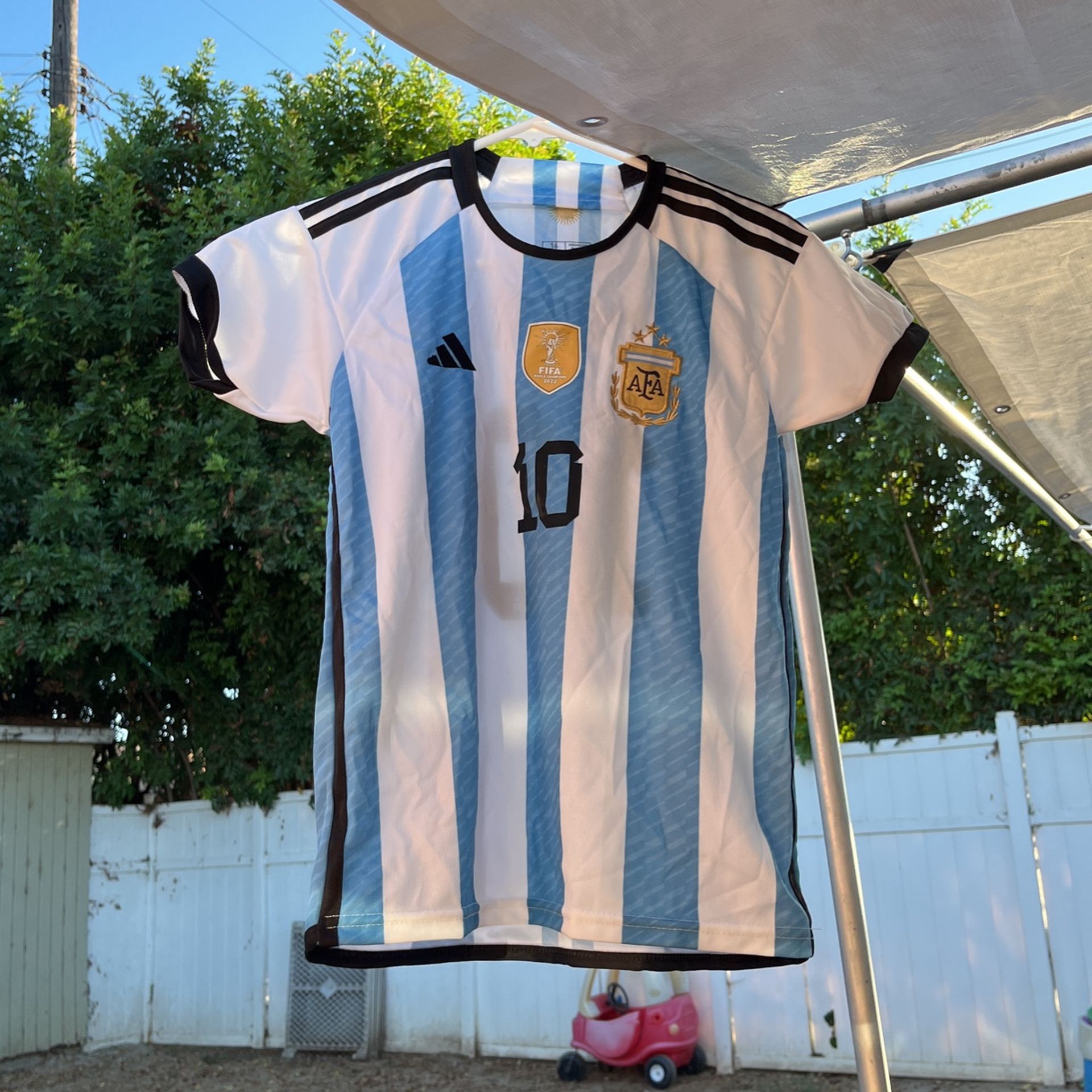 Messi Number 10 Argentinian Jersey