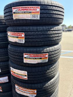 225/70-16 Vendo Set de Tires nueva. Con 50.000 millas de garantía