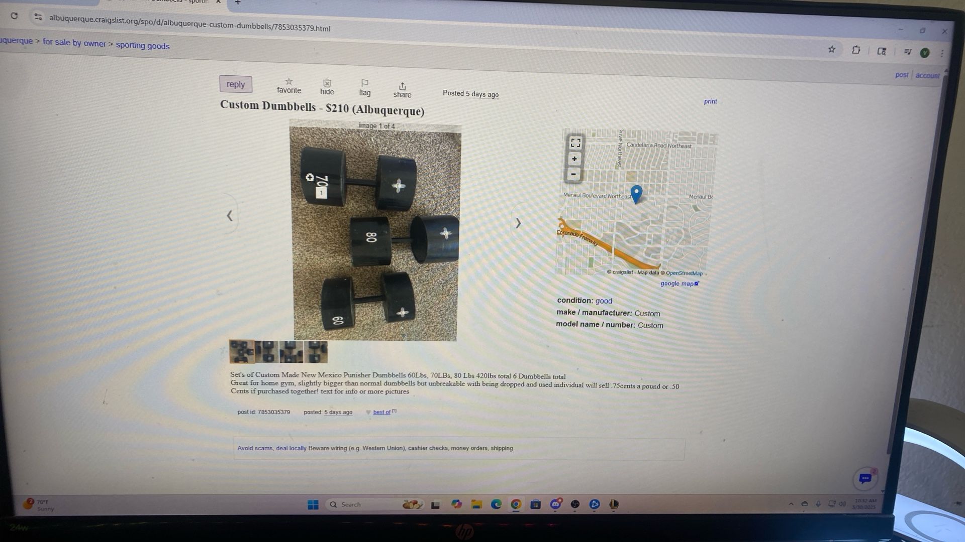 Custom Dumbbells