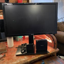  ASUS Chromebox CN60 Mini PC + ASUS VE247H Monitor + Charger – $80 (Full Setup) 