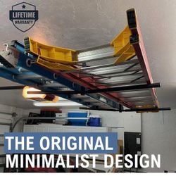 NEW!  Double Ladder Double Ladder Ceiling Rack – Hi Port 2 Garage Ceiling Ladder Hanger