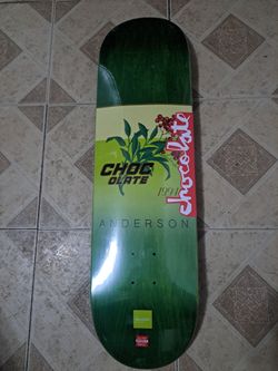CHOCOLATE SKATEBOARD CO.KENNY ANDERSON PRO MODEL THE BURNT CHOCOLATE LOGO SKATEBOARD DECK SIZE 8.5
