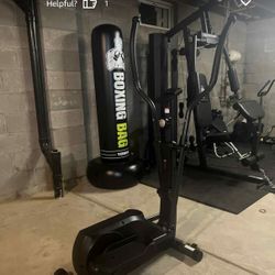 Elliptical Machine, Elliptical Exercise Machine for Home with Hyper-Quiet Magnetic Driving System, Compact Elliptical with 12IN Stride & LCD Monitor, 