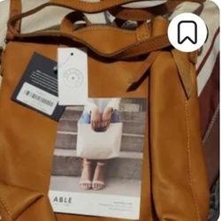 ABLE BRAND LEATHER HANDBAG