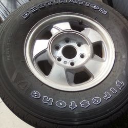  Four 2005 Avalanche Wheels Tires N center Caps $100 For All 4